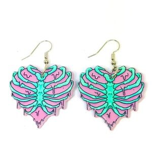 Horror Heart Earrings